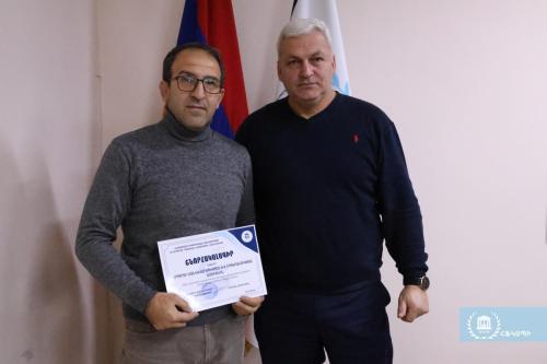 Certificates to the organizing group of the event: «Crossroad of strength and science»